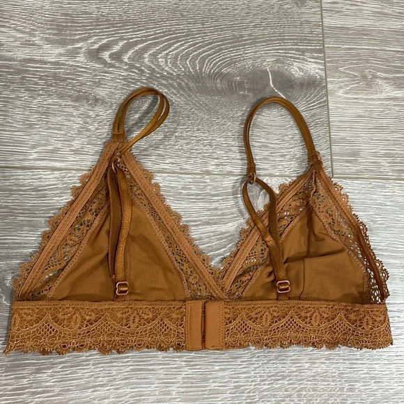 Auden Unlined Bralette Bronze Sparkle Lace XS - Picture 4 of 15